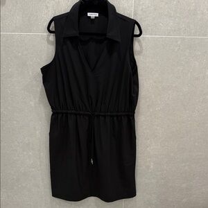 Calvin Klein Black Collared Dress